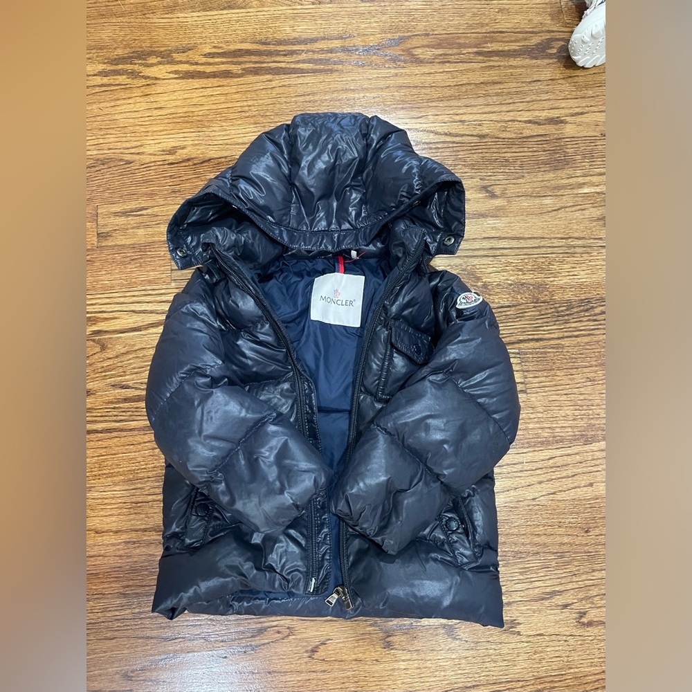 Moncler Kids navy jacket size 3